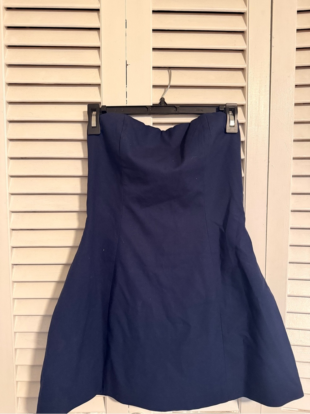 Strapless Navy Fit-and-Flare Dress - Small